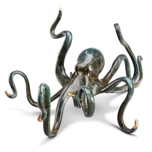 Deep Sea Delight Brass Octopus Statuette Coastal Nautical Sculpture Oceanlife 725739802847  142840970780